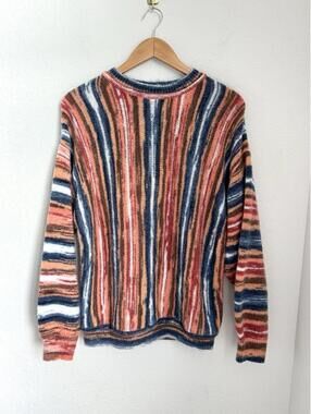 Earthbound Women’s Sz Med‎ Granny Multicolored Knit Crewneck Pullover Sweater